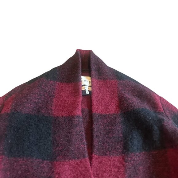 Wilfred Free Buffalo Plaid Button-Down Sweater Jacket Wool Blend Size XXS Womens - Picture 2 of 11